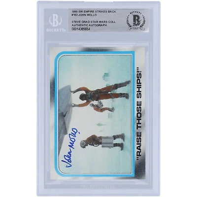 John Mollo Star Wars Autographed 1980 Topps The Empire Strikes Back #163 BAS Authenticated Card