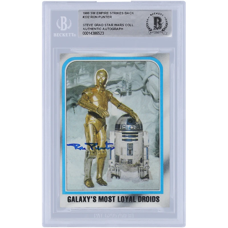 Ron Punter Star Wars Autographed 1980 Topps The Empire Strikes Back #232 BAS Authenticated Card