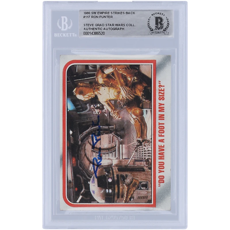 Ron Punter Star Wars Autographed 1980 Topps The Empire Strikes Back #117 BAS Authenticated Card