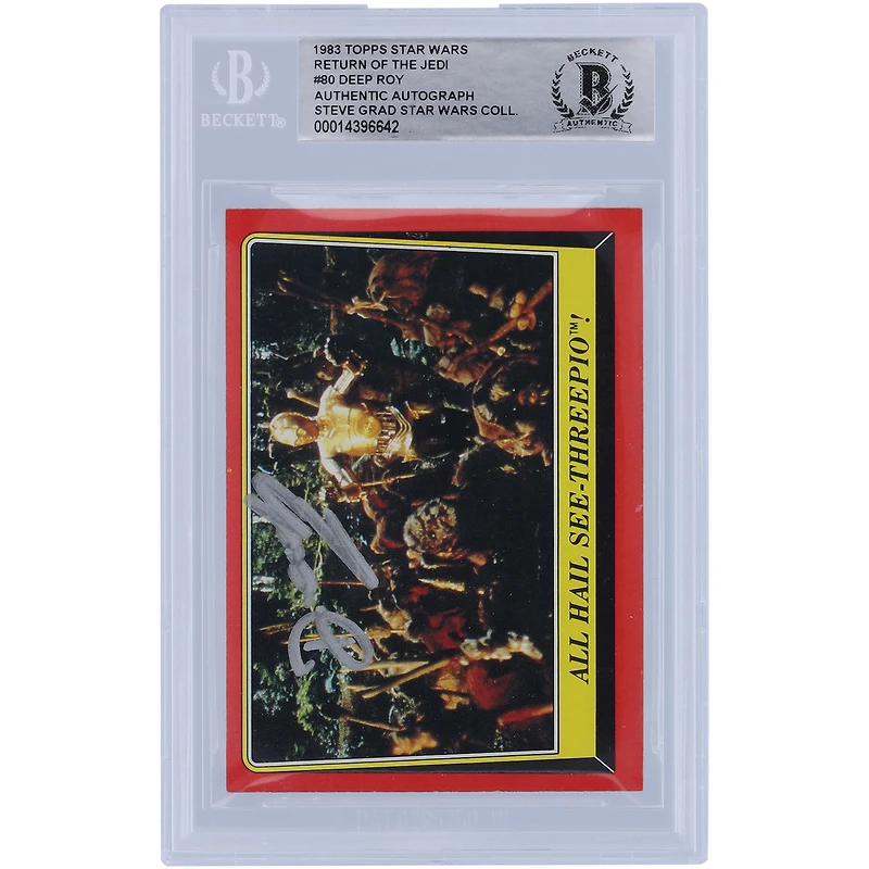Deep Roy Star Wars Autographed 1983 Topps Return of the Jedi #80 BAS Authenticated Card
