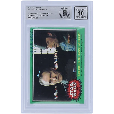 Leslie Schofield Autographed 1977 Topps Star Wars #222 BAS Authenticated 10 Card with "Chief Bast" Inscription
