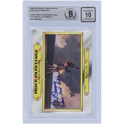 Colin Skeaping Star Wars Autographed 1980 Topps The Empire Strikes Back #129 BAS Authenticated 10 Card with "Luke's Stunt Double" Inscription