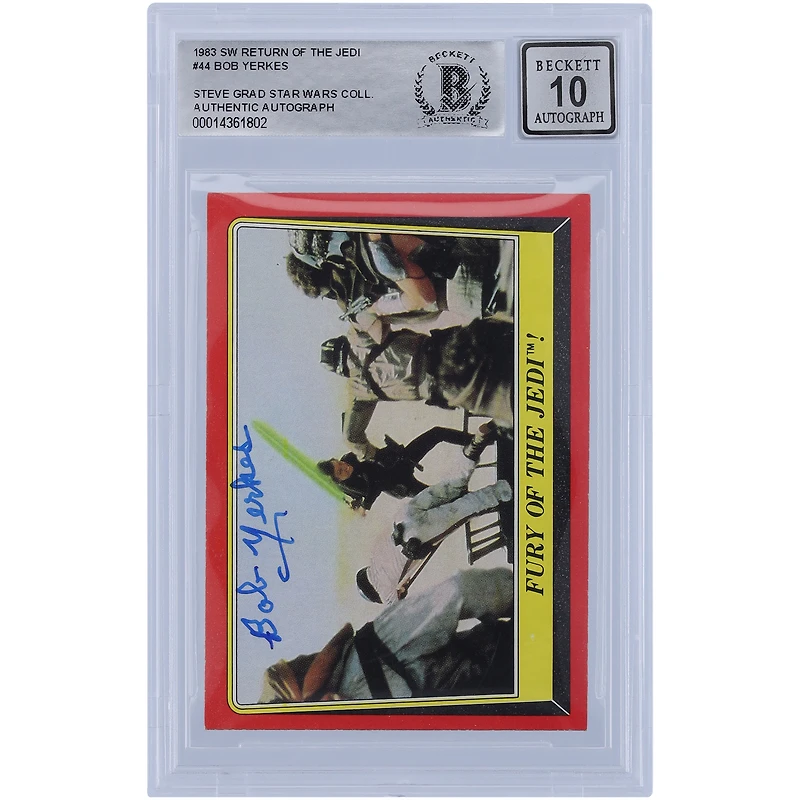 Bob Yerkes Star Wars Autographed 1983 Topps Return of the Jedi #44 BAS Authenticated 10 Card