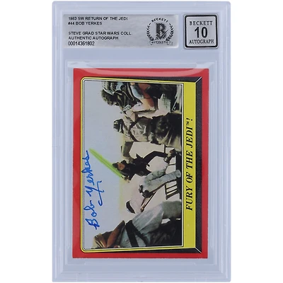 Bob Yerkes Star Wars Autographed 1983 Topps Return of the Jedi #44 BAS Authenticated 10 Card
