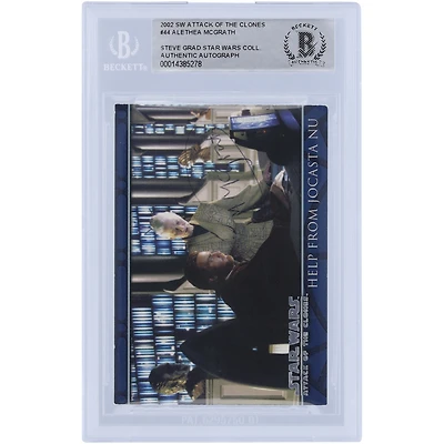 Alethea McGrath Star Wars Autographed 2002 Topps Attack Of The Clones #44 BGS Authenticated Card