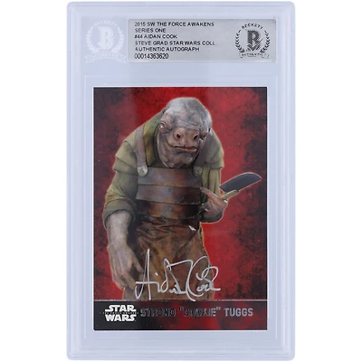 Aidan Cook Star Wars Autographed 2015 Topps The Force Awakens #44 BGS Authenticated Card