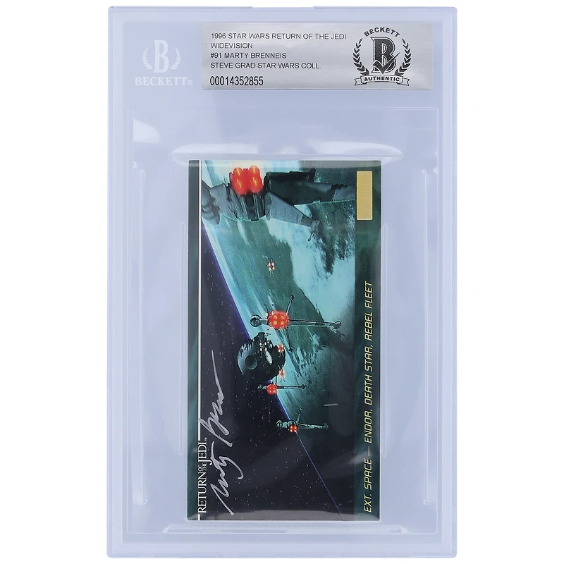 Marty Brenneis Star Wars Autographed 1996 Topps Return of the Jedi Widevision #91 BGS Authenticated 10 Card