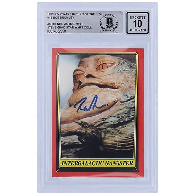 Bob Bromley Star Wars Autographed 1983 Topps Return of the Jedi #15 BGS Authenticated 10 Card