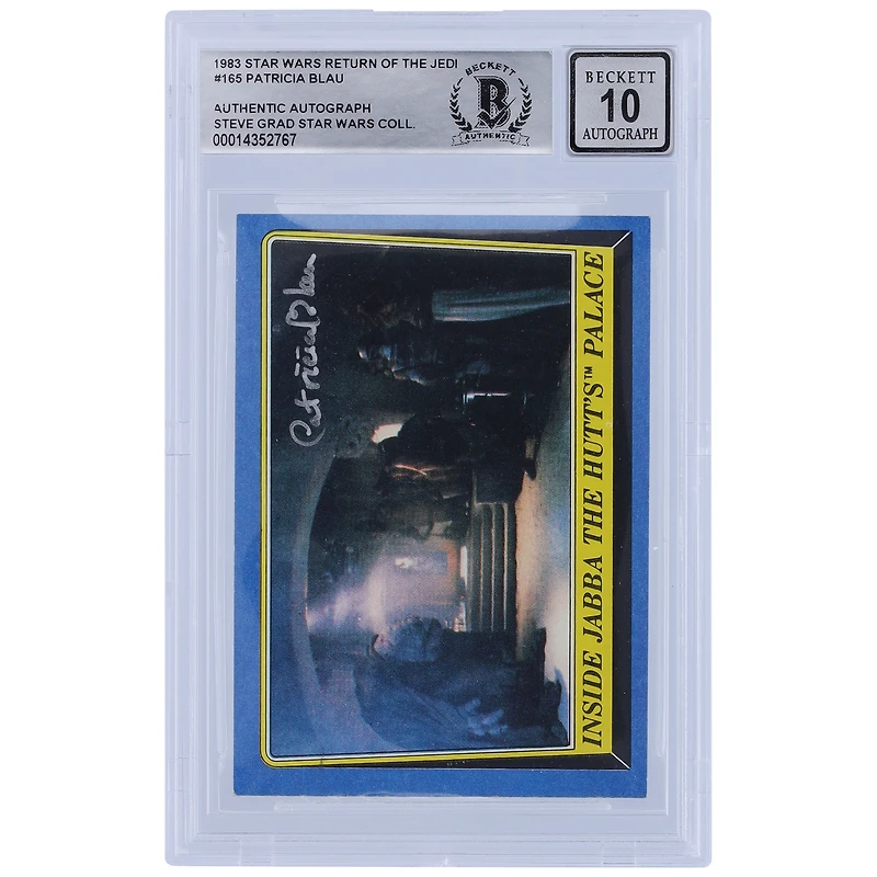Patricia Blau Star Wars Autographed 1983 Topps Return of the Jedi #165 BGS Authenticated 10 Card
