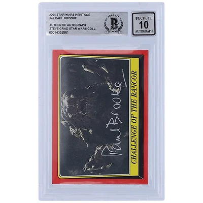 Paul Brooke Star Wars Autographed 2004 Topps Heritage #49 BGS Authenticated 10 Card