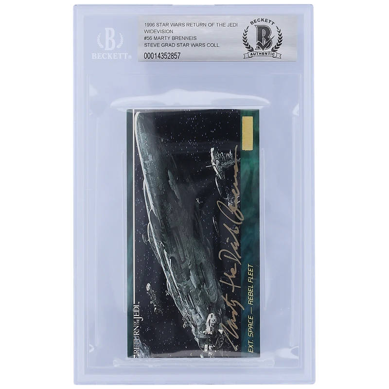Marty Brenneis Star Wars Autographed 1996 Topps Return of the Jedi Widevision #56 BGS Authenticated 10 Card