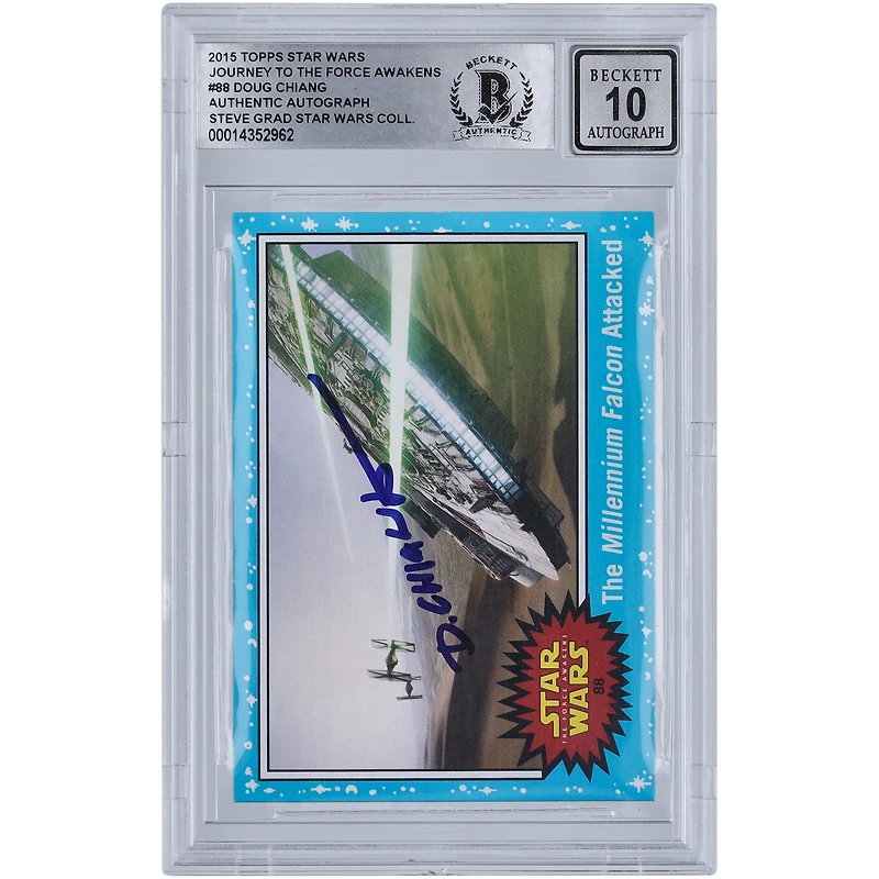 Doug Chiang Star Wars Autographed 2015 Topps Journey To The Force Awakens #88 BGS Authenticated 10 Card