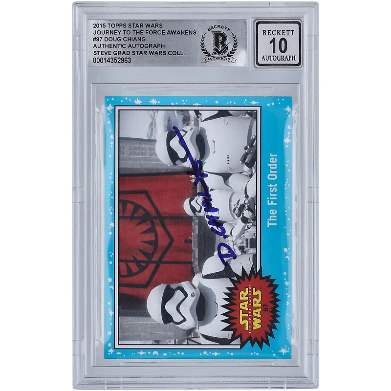 Doug Chiang Star Wars Autographed 2015 Topps Journey To The Force Awakens #97 BGS Authenticated 10 Card