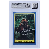 Nick Dudman Star Wars Autographed 1983 Topps Return of the Jedi #190 BGS Authenticated 10 Card with "Make Up" Inscription