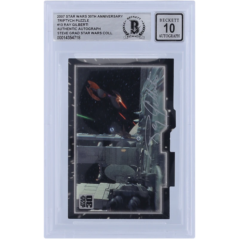 Ray Gilberti Star Wars Autographed 2007 Topps 30th Anniversary Triptych #13 BGS Authenticated 10 Card