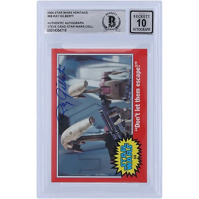 Ray Gilberti Star Wars Autographed 2004 Topps Heritage #68 BGS Authenticated 10 Card