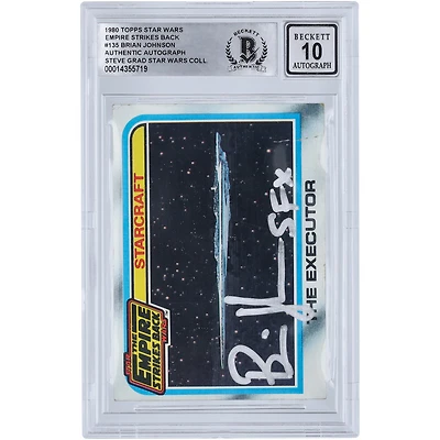 Brian Johnson Star Wars Autographed 1980 Topps The Empire Strikes Back #135 BGS Authenticated 10 Card with "SFX" Inscription