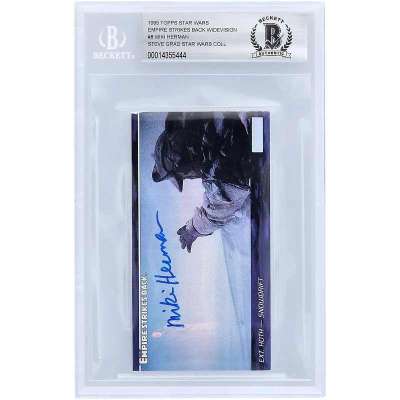 Miki Herman Star Wars Autographed 1995 Topps The Empire Strikes Back Widevision #8 BGS Authenticated 10 Card