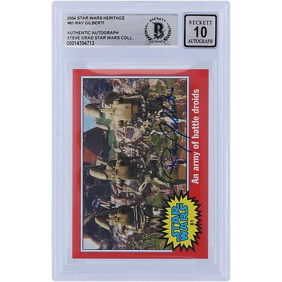 Ray Gilberti Star Wars Autographed 2004 Topps Heritage #81 BGS Authenticated 10 Card