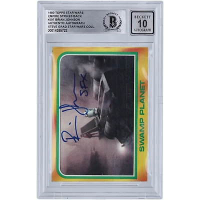 Brian Johnson Star Wars Autographed 1980 Topps The Empire Strikes Back #297 BGS Authenticated 10 Card with "SFX" Inscription
