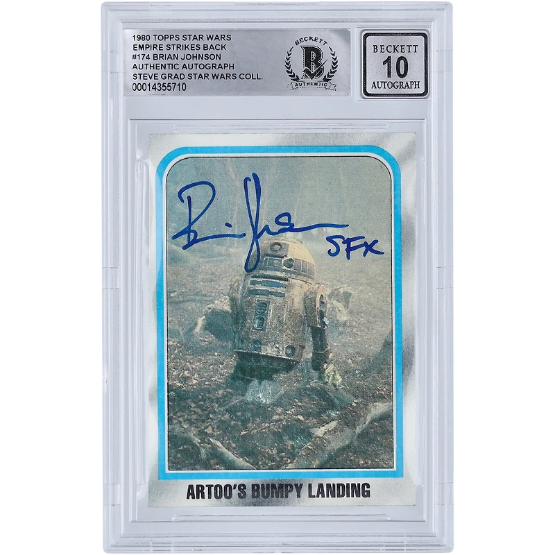 Brian Johnson Star Wars Autographed 1980 Topps The Empire Strikes Back #174 BGS Authenticated 10 Card with "SFX" Inscription
