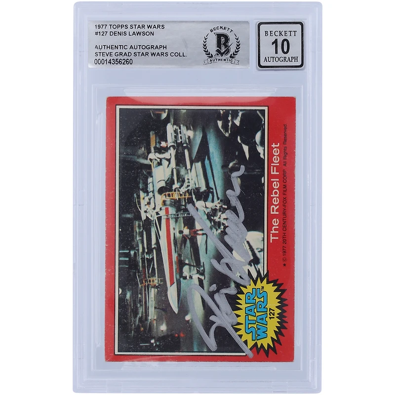 Denis Lawson Autographed 1977 Topps Star Wars Series 1 #127 BGS Authenticated 10 Card