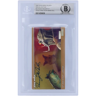 Penny McCarthy Autographed 1997 Topps Star Wars Trilogy SE Widevision #22 BGS Authenticated 10 Card