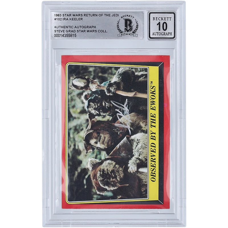 Ira Keeler Star Wars Autographed 1983 Topps Return of the Jedi #102 BGS Authenticated 10 Card
