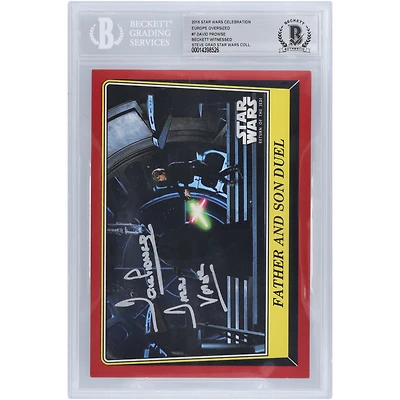 David Prowse Autographed 2016 Topps Star Wars Celebration Europe Oversized #7 BGS Authenticated Card with "Darth Vader" Inscription