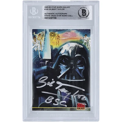 Gilbert Taylor Star Wars Autographed 1993-95 Topps Galaxy #190 BGS Authenticated Card with "BSC" Inscription