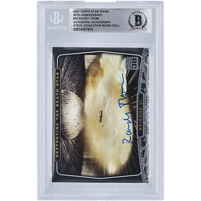 Randy Thom Star Wars Autographed 2007 Topps 30th Anniversary #35 BGS Authenticated Card