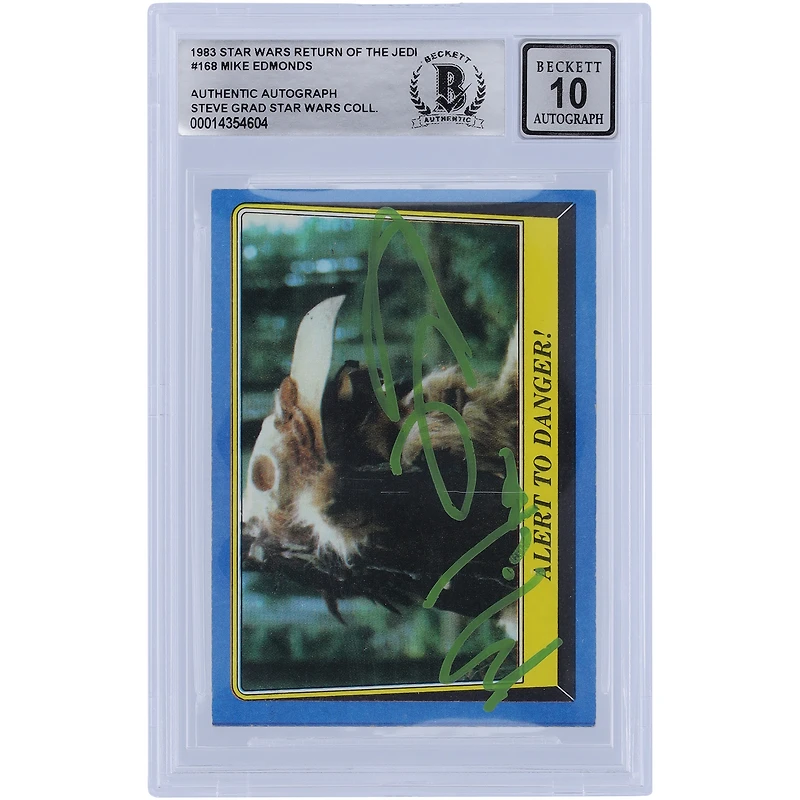 Mike Edmonds Star Wars Autographed 1983 Topps Return of the Jedi #168 BGS Authenticated Card