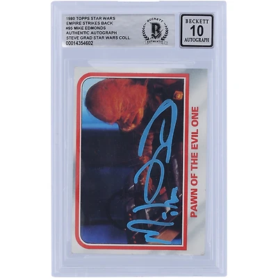 Mike Edmonds Star Wars Autographed 1980 Topps The Empire Strikes Back #95 BGS Authenticated Card