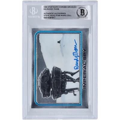 Randy Thom Star Wars Autographed 1999 Topps Chrome Archives #33 BGS Authenticated Card
