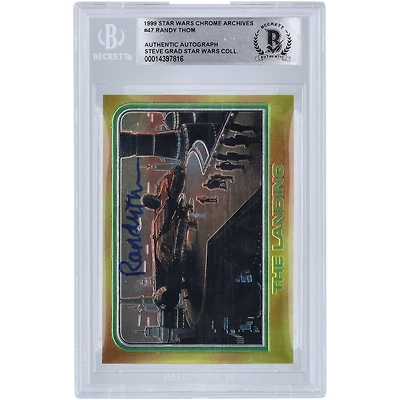 Randy Thom Star Wars Autographed 1999 Topps Chrome Archives #47 BGS Authenticated Card