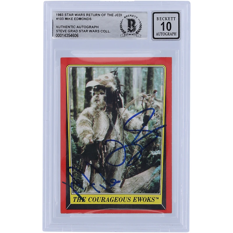 Mike Edmonds Star Wars Autographed 1983 Topps Return of the Jedi #103 BGS Authenticated 10 Card