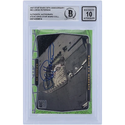Lorne Peterson Star Wars Autographed 2007 Topps 30th Anniversary #82 BGS Authenticated 10 Card