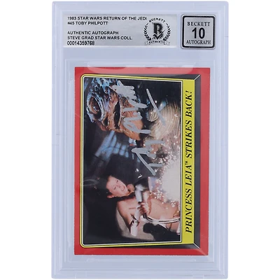 Toby Philpott Star Wars Autographed 1983 Topps Return of the Jedi #45 BGS Authenticated 10 Card