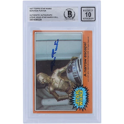 Ron Punter Autographed 1977 Topps Star Wars #278 BGS Authenticated 10 Card