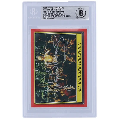 John Schoonraad Star Wars Autographed 1983 Topps Return of the Jedi #80 BGS Authenticated Card