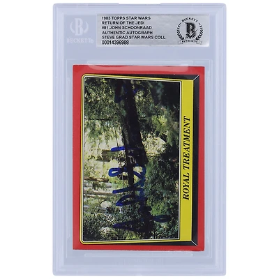 John Schoonraad Star Wars Autographed 1983 Topps Return of the Jedi #81 BGS Authenticated Card