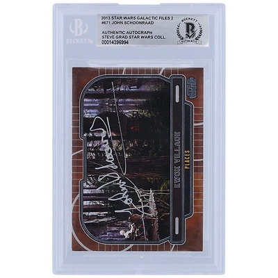John Schoonraad Star Wars Autographed 2013 Topps Galactic Files 2 #671 BGS Authenticated Card