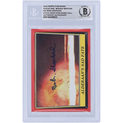 Bob Shepherd Star Wars Autographed 2016 Topps Rogue One Missing Briefing #33 BGS Authenticated Card