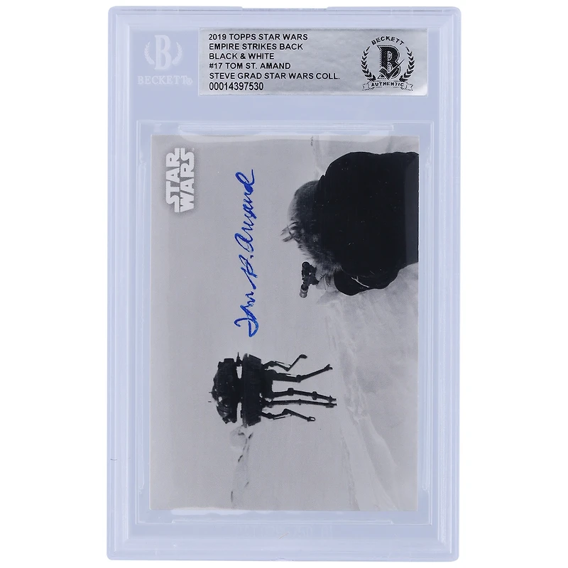 Tom St. Amand Star Wars Autographed 2019 Topps The Empire Strikes Back Black & White #17 BGS Authenticated Card