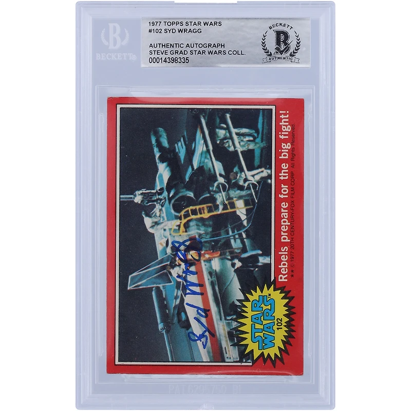 Syd Wragg Autographed 1977 Topps Star Wars #102 BGS Authenticated Card