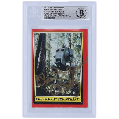 Daniel Zormeier Star Wars Autographed 1983 Topps Return of the Jedi #110 BGS Authenticated Card with "Chewy" Inscription