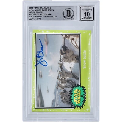 Jim Bloom Star Wars Autographed 2015 Topps Journey To The Force Awakens Slime Green #47 BGS Authenticated 10 Card