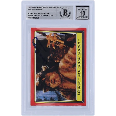 Jane Busby Star Wars Autographed 1983 Topps Return of the Jedi #85 BGS Authenticated 10 Card