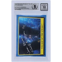 Jane Busby Star Wars Autographed 1983 Topps Return of the Jedi #175 BGS Authenticated 10 Card with "Chief Chirpa" Inscription - Silver Ink