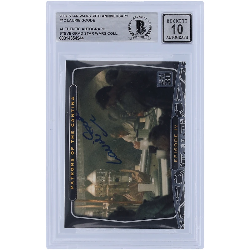 Laurie Goode Star Wars Autographed 2007 Topps 30th Anniversary #12 BGS Authenticated 10 Card
